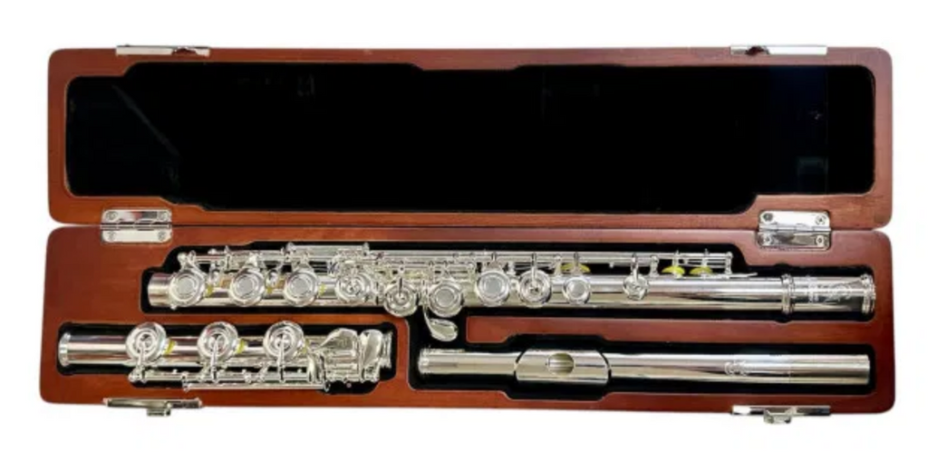 SG SIMONE GINANNESCHI SF03 FLAUTO TRAVERSO CON CORPO E TESTATA IN ARGENTO DISCENDETE AL SI