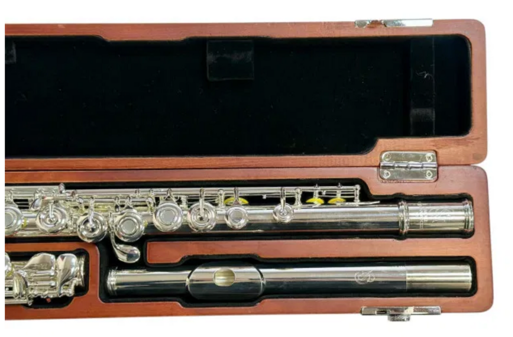 SG SIMONE GINANNESCHI SF03 FLAUTO TRAVERSO CON CORPO E TESTATA IN ARGENTO DISCENDETE AL SI