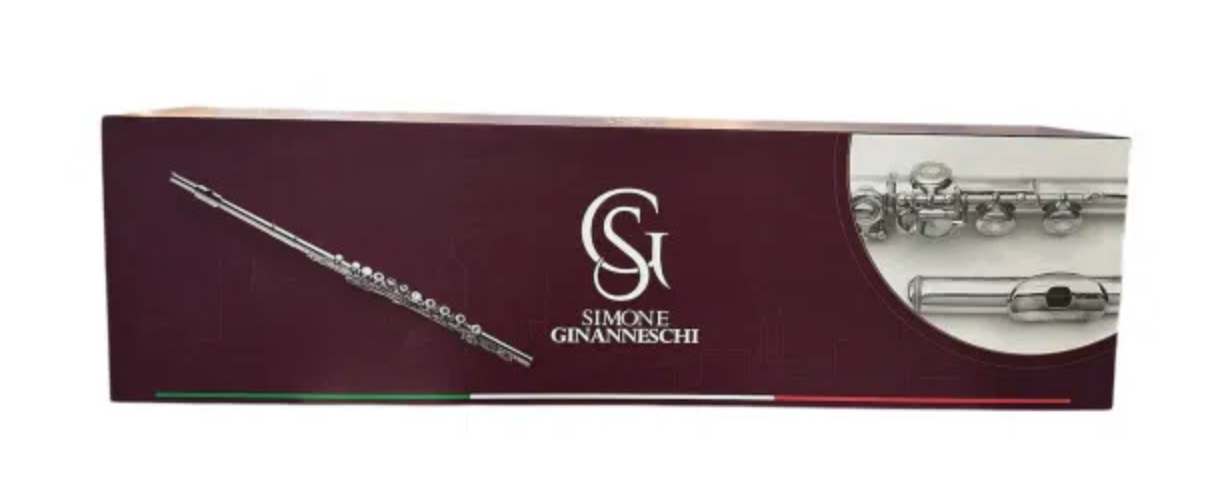 SG SIMONE GINANNESCHI SF03 FLAUTO TRAVERSO CON CORPO E TESTATA IN ARGENTO DISCENDETE AL SI