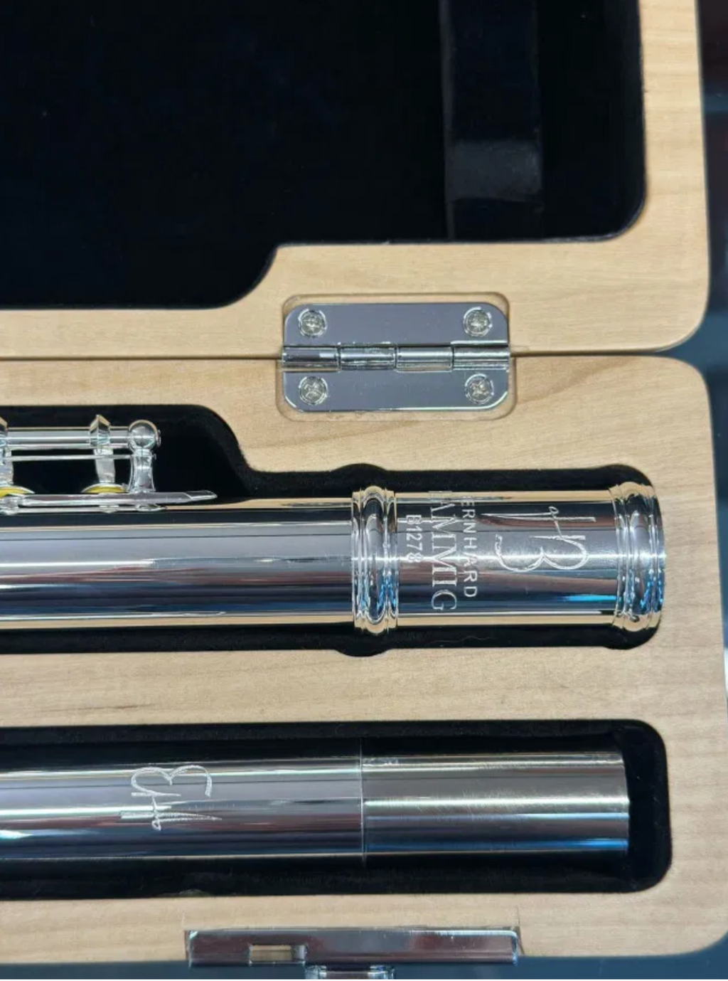 BERNHARD HAMMIG FLAUTO TRAVERSO ARGENTATO DISCENDENTE AL SI B1278